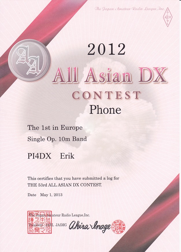 2012 ALL ASIAN DX SSB 10meter 2012