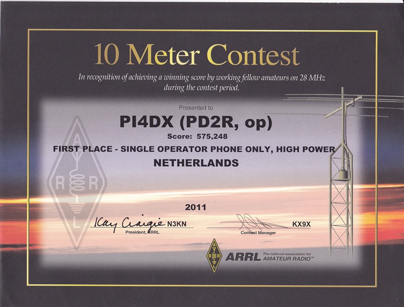 2011 ARRL 10 meter SO SSB HP 2011