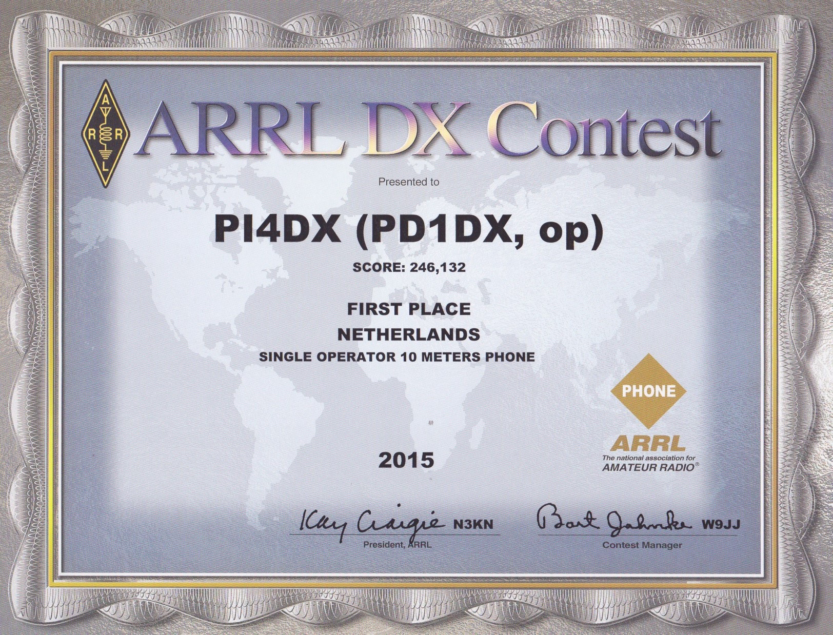 2015 pi4dx arrl DX SSB