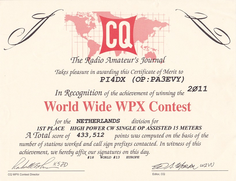 2011 CQ WPX HP CW SO 15meter 2011