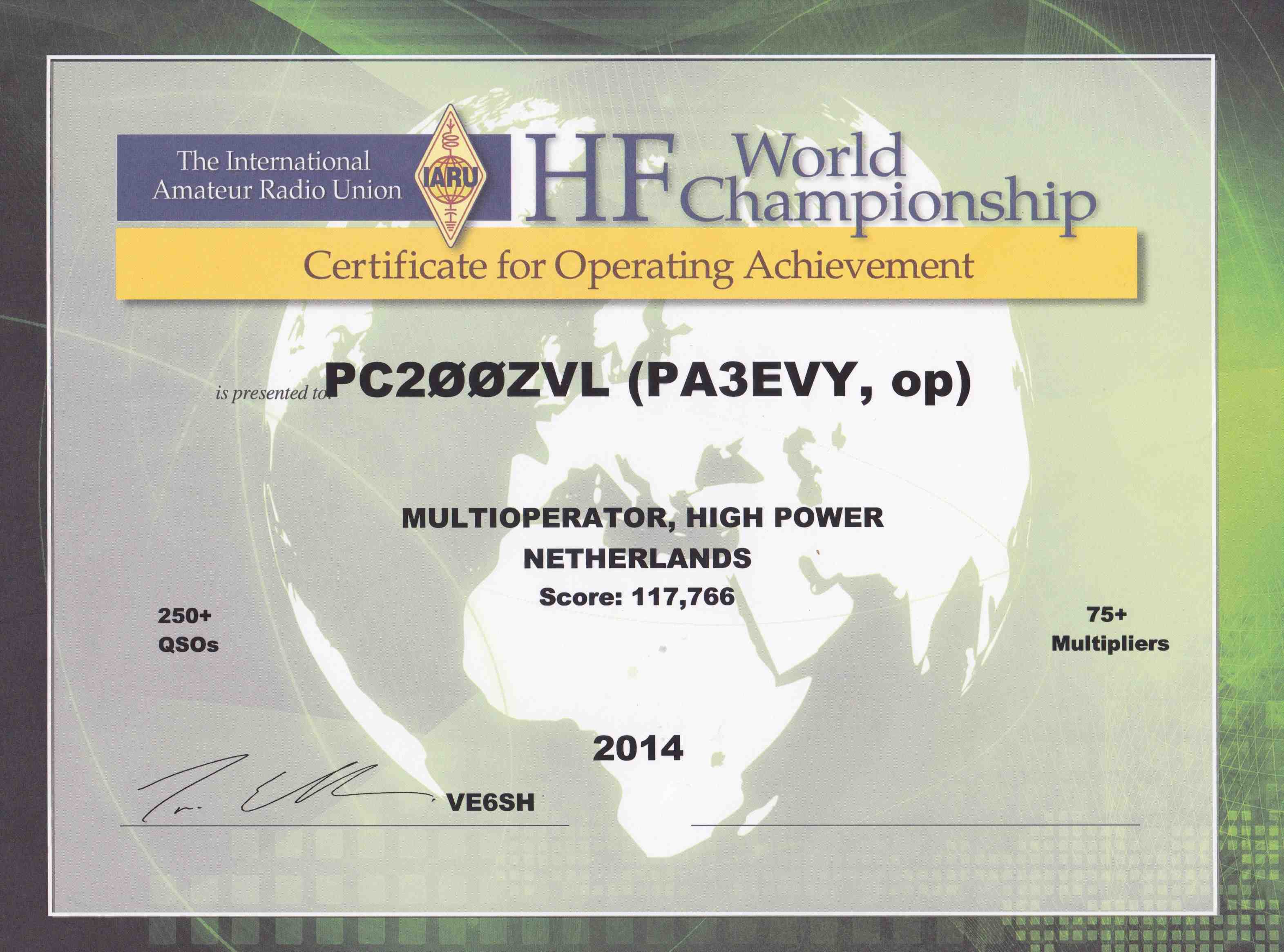 2014 HF W champion PC200ZVL low