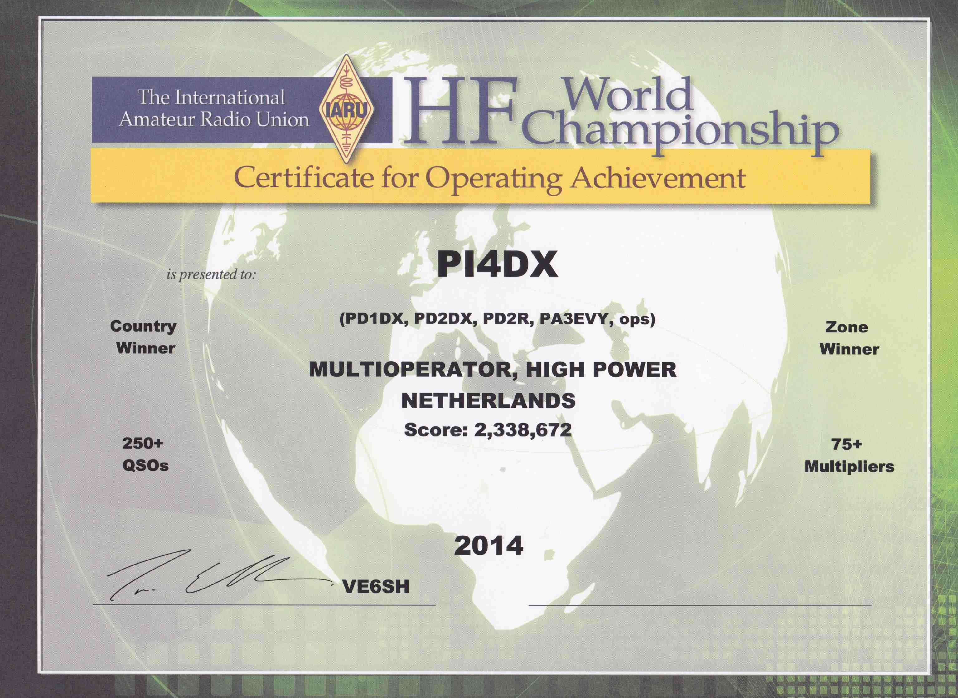 2014 HF W champion PI4DX low