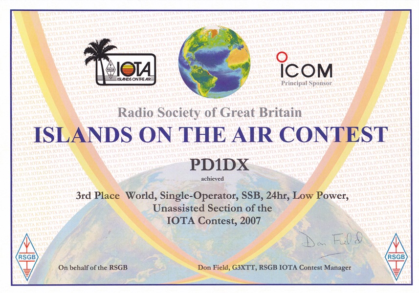 2007 IOTA SO SSB PD1DX 2007