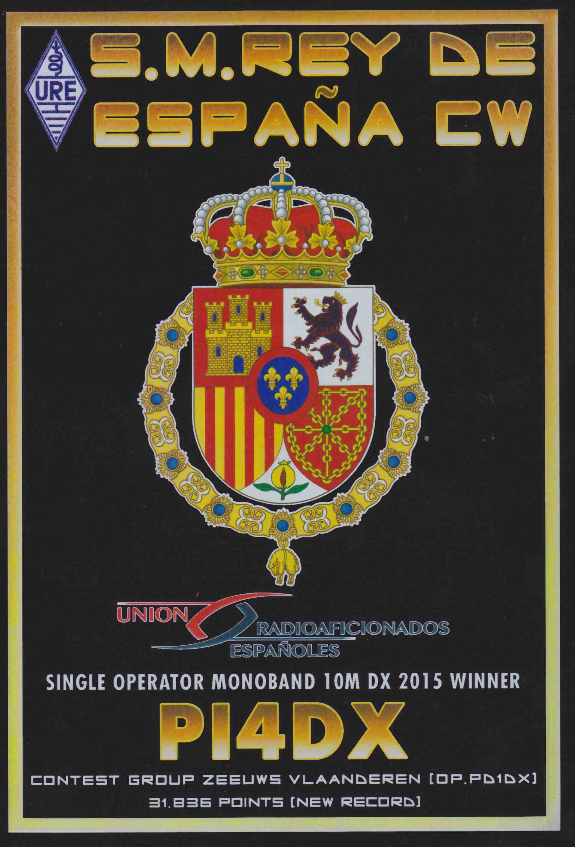 2015 SM REY de espana CW PI4DX low