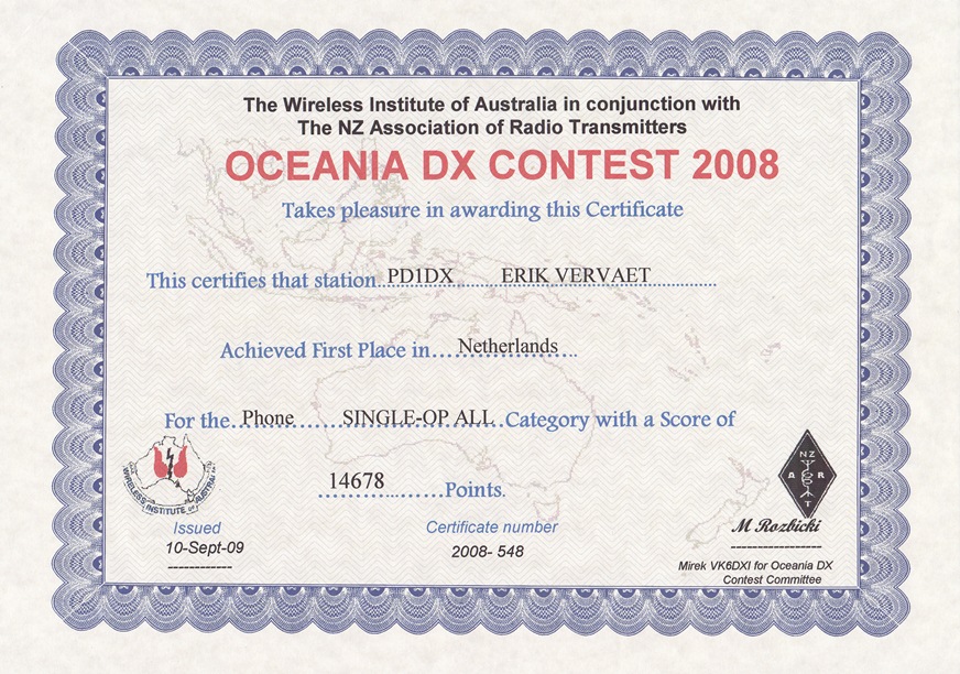 2008 OCEANIA DX SO ALL SSB PD1DX 2008