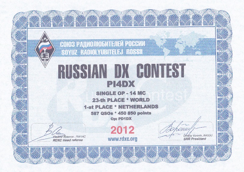 2012 Russian DX PI4DX