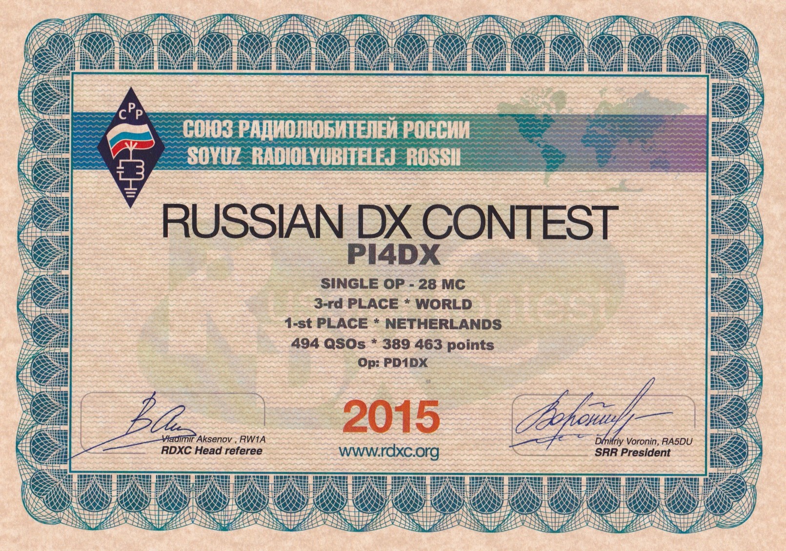2015 Russian dx pi4dx