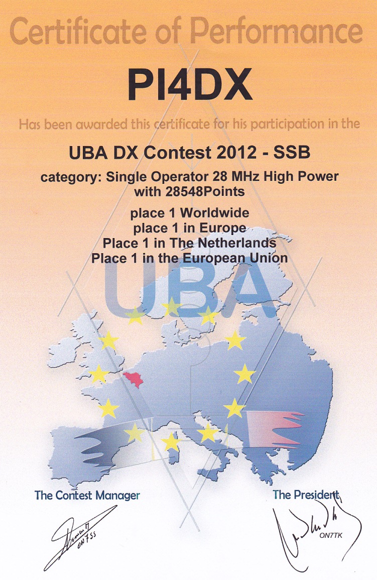 2012 UBA DX contest SOSB 28 Mhz HP SSB 2012