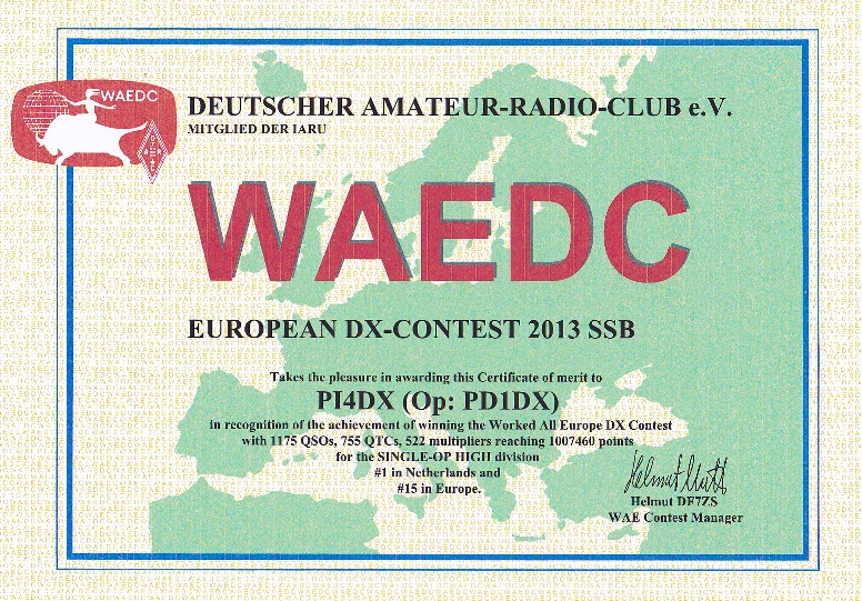 2013 WAEDC SSB PI4DX